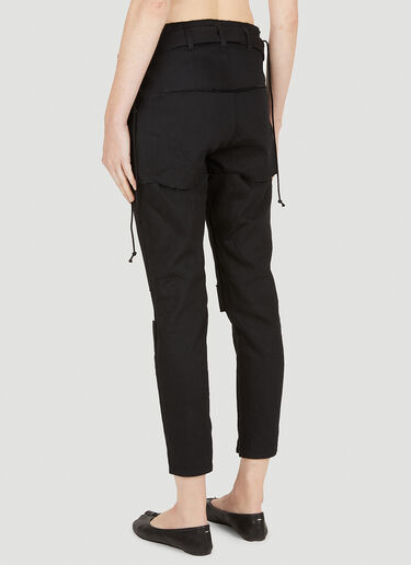 Yohji Yamamoto 사이드 스트링 팬츠 블랙 yoy0250002
