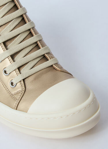 Rick Owens Low-Top Leather Sneakers Gold ric0260013