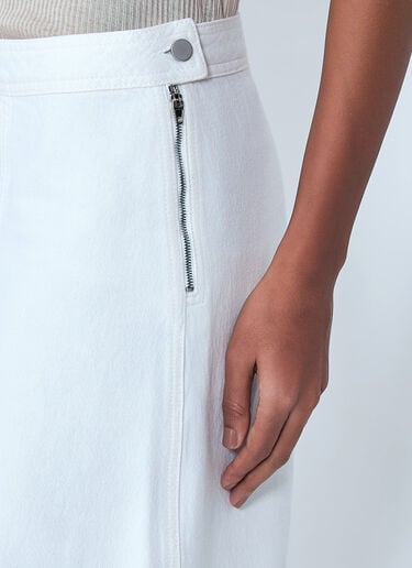 Lemaire Asymmetric Denim Skirt White lem0264009