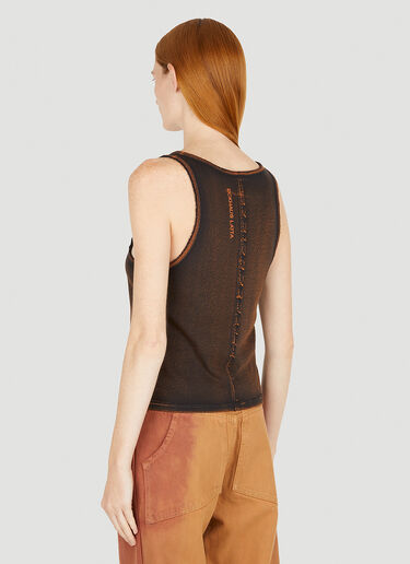 Eckhaus Latta Lapped Tank Top Brown eck0351003