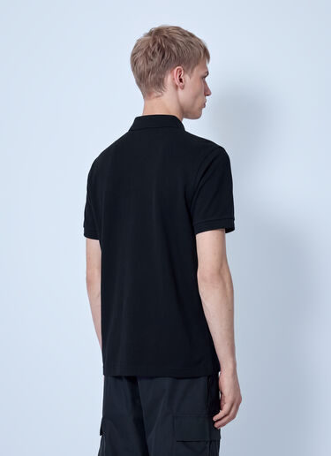 LN-CC® - Moncler: Piqué Polo Shirt - Black Moncler Piqué Polo Shirt Black mon0166021