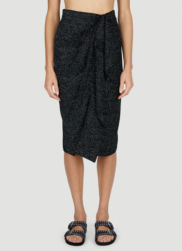 Isabel Marant Étoile Alyssa Gathered Skirt Black ibe0251017