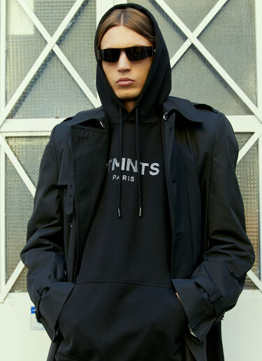 VTMNTS Paris Crystal Logo Hooded Sweatshirt Black vtm0354005