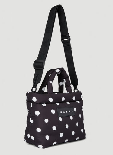 Marni Logo Patch Tote Bag Black mni0254011