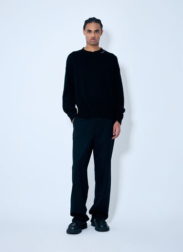 Marni Distressed Cotton Sweater Black mni0159003