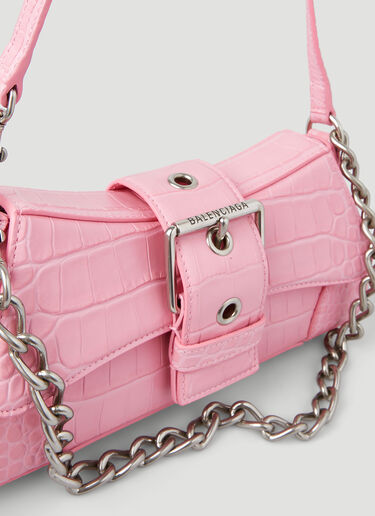 Balenciaga Lindsay Croc Shoulder Bag Pink bal0249059