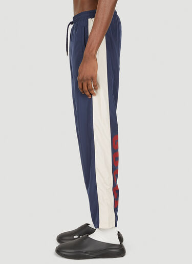 Gucci Logo Print Track Pants Blue guc0150017