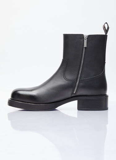 Acne Studios Glossed Low Leather Boots Black acn0154028