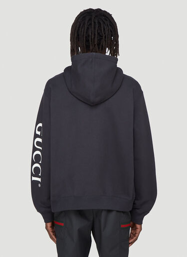 Gucci Zipped Half-Placket Hooded Sweatshirt Black guc0141113
