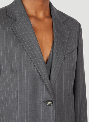 Max Mara Pinstriped Wool Blazer Grey max0253039