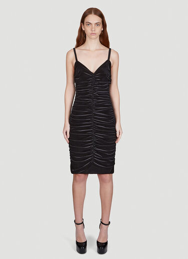 Dolce & Gabbana Ruched Dress Black dol0250003
