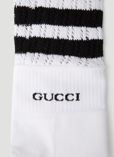 ストライプロゴソックス Gucci ストライプロゴソックス ホワイト guc0252036