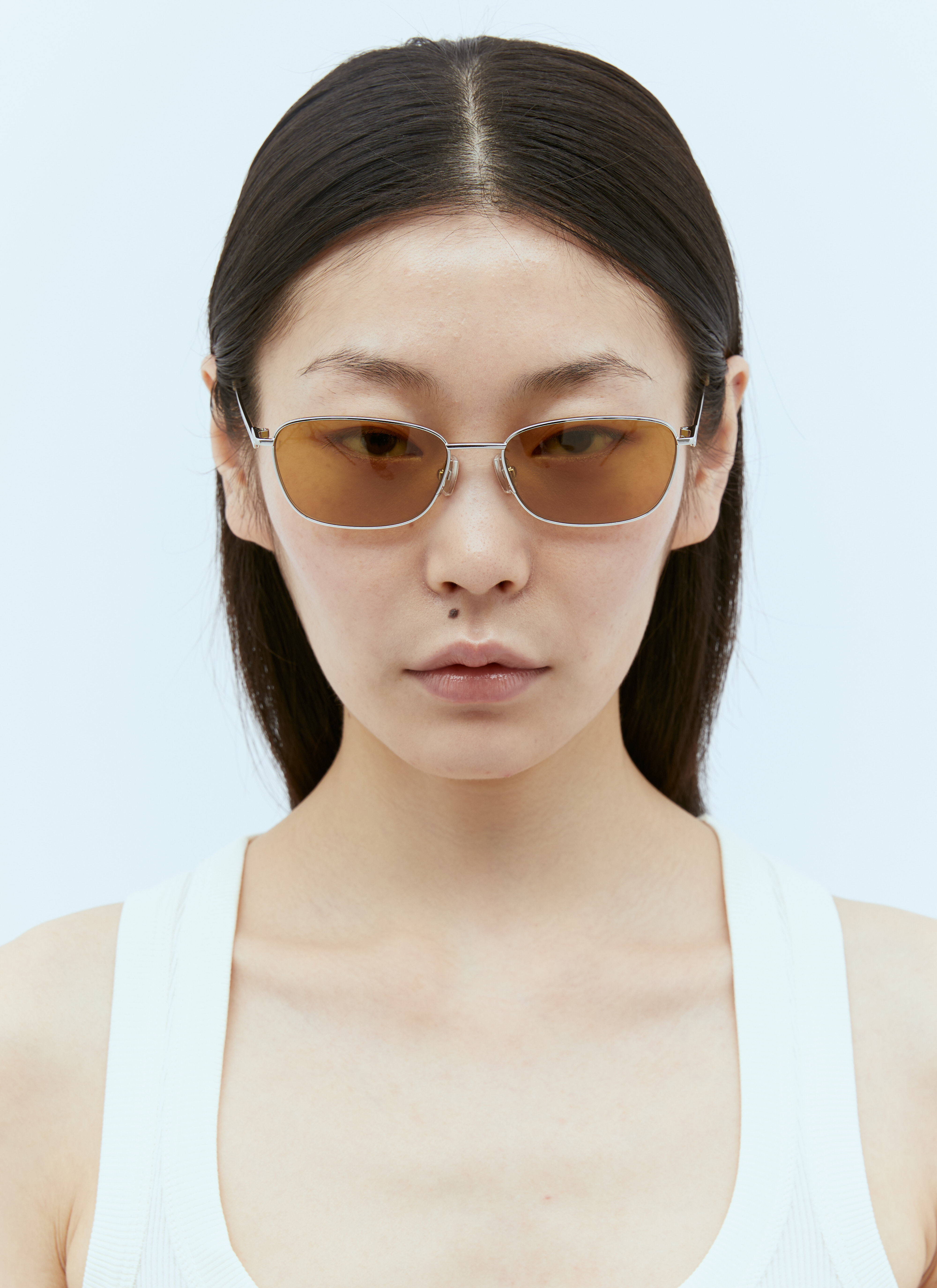 Bottega Veneta レディース スプリットレクタンギュラーサングラス の