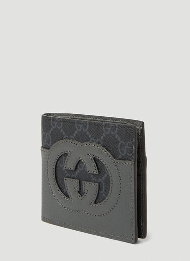 Gucci 로고 컷아웃 바이폴드 지갑 다크 그레이 guc0152140