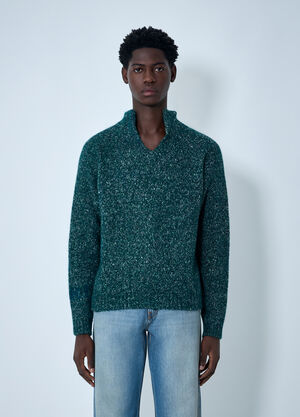 ERL Wool-Blend Sweater Green erl0162006