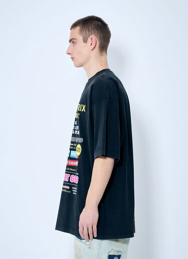 Vetements Dominatrix Hotline 超大 T 恤 黑色 vet0160006
