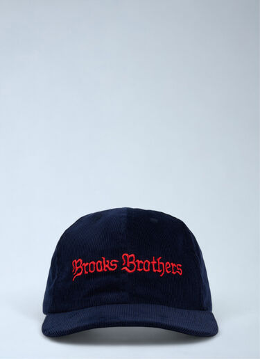 Logo Motif Baseball Cap Brain Dead x Brooks Brothers Logo Motif Baseball Cap Navy brb0162006