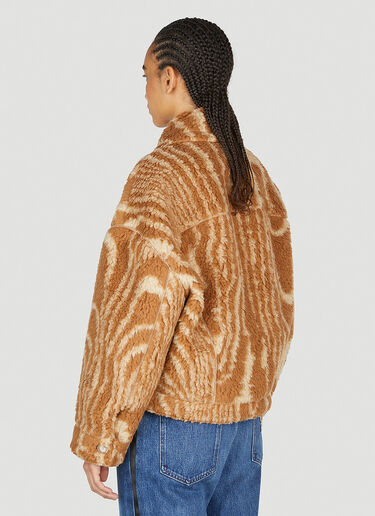 Stella McCartney 우드그레인 테디 재킷 브라운 stm0253002
