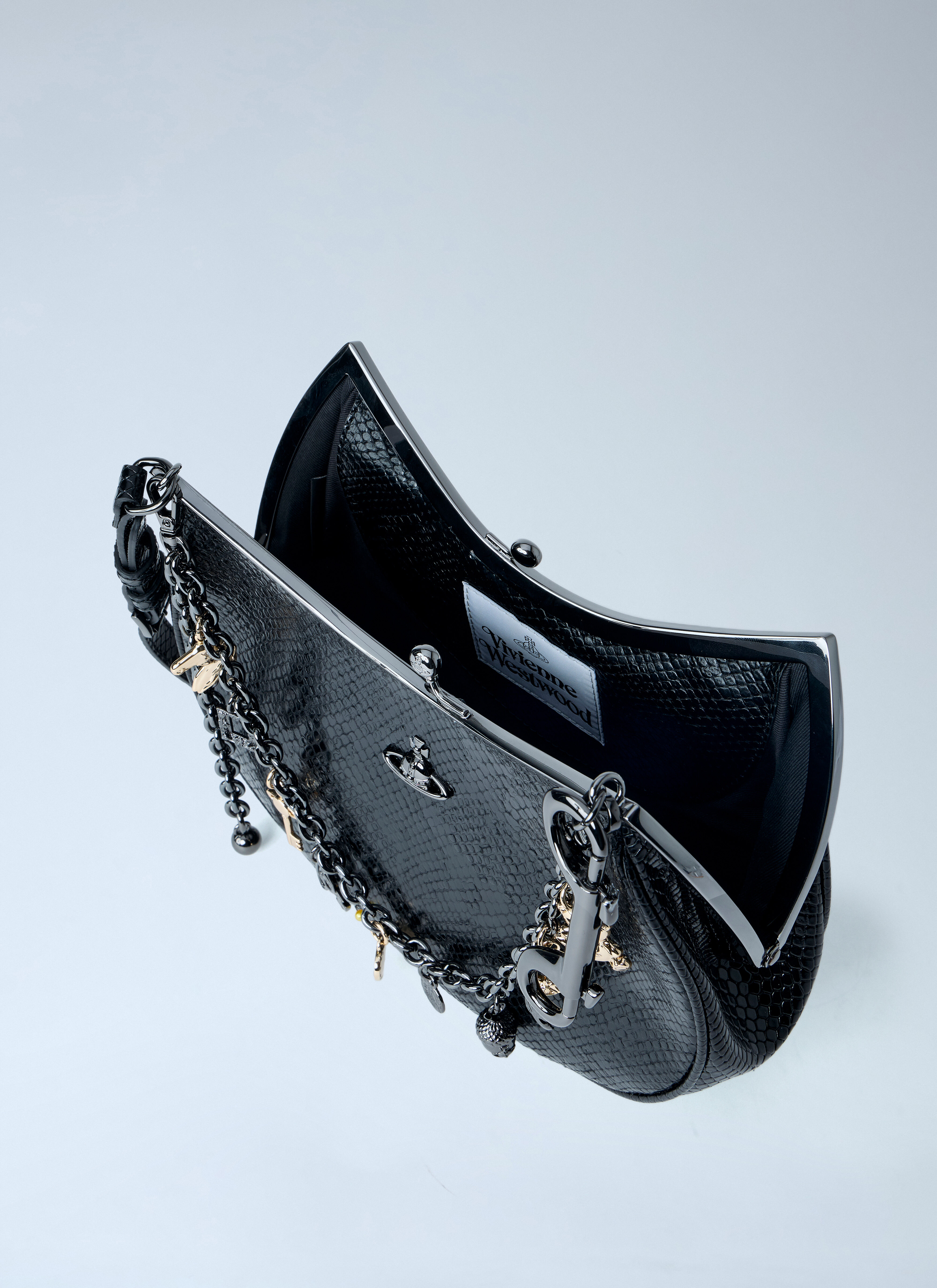 Vivienne Westwood Women's' Charm Frame Shoulder Bag in Black | LN-CC®