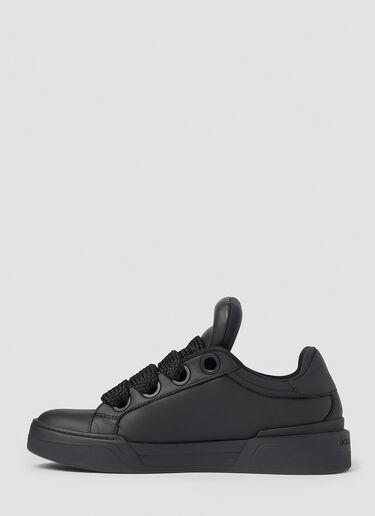 Dolce & Gabbana Nappa Leather Mega Skate Sneakers Black dol0154009