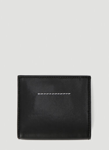 MM6 Maison Margiela Faux-Leather Wallet Black mmm0243024