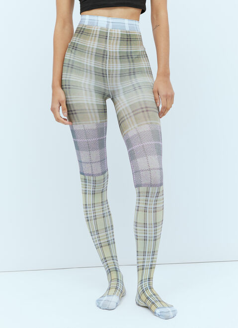 Marco Rambaldi Check Tights Brown mra0252020