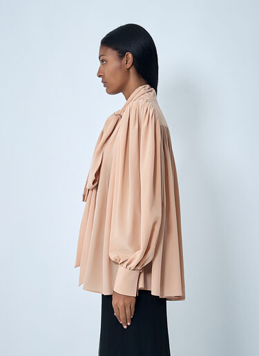 Chloé Oversized Gathered Blouse Sand chl0262012