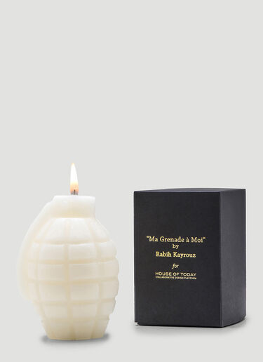House of Today Grenade Candle White wps0638198