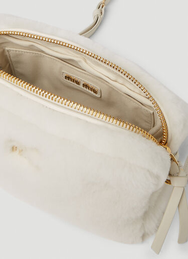 Miu Miu Fluffy Shoulder Bag White miu0252042