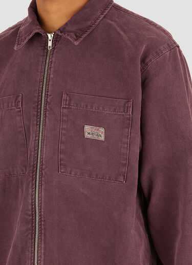 Stüssy 워시드 지퍼 오버셔츠 퍼플 sts0151003