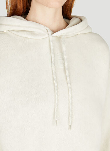 Logo Hooded Sweatshirt Alexander Wang Logo Hooded Sweatshirt Cream awg0252010