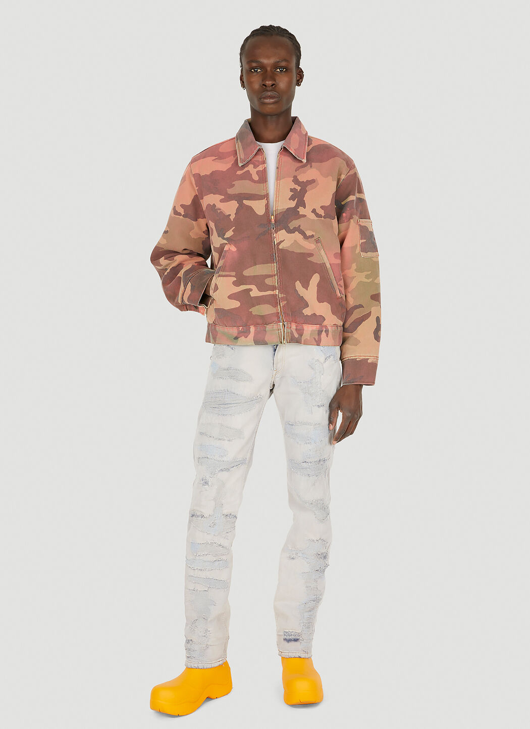 Pink camo hot sale denim jacket