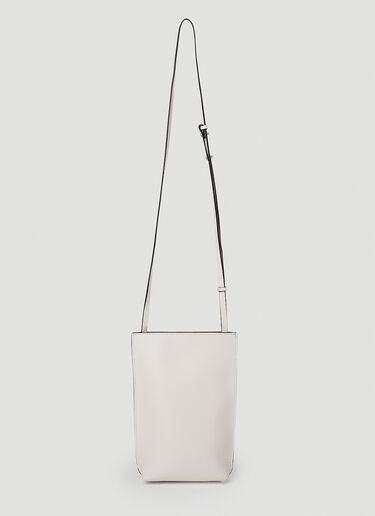 GANNI Banner Small Shoulder Bag White gan0251099