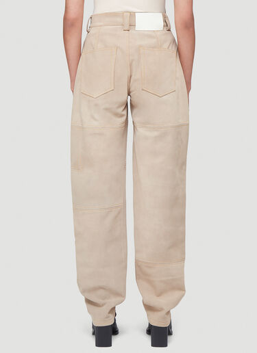 Sunnei Classic Leather Pants Beige sun0240002