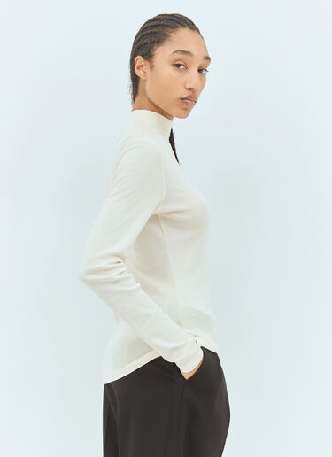 Lemaire Rib Turtleneck Top Off white lem0258015
