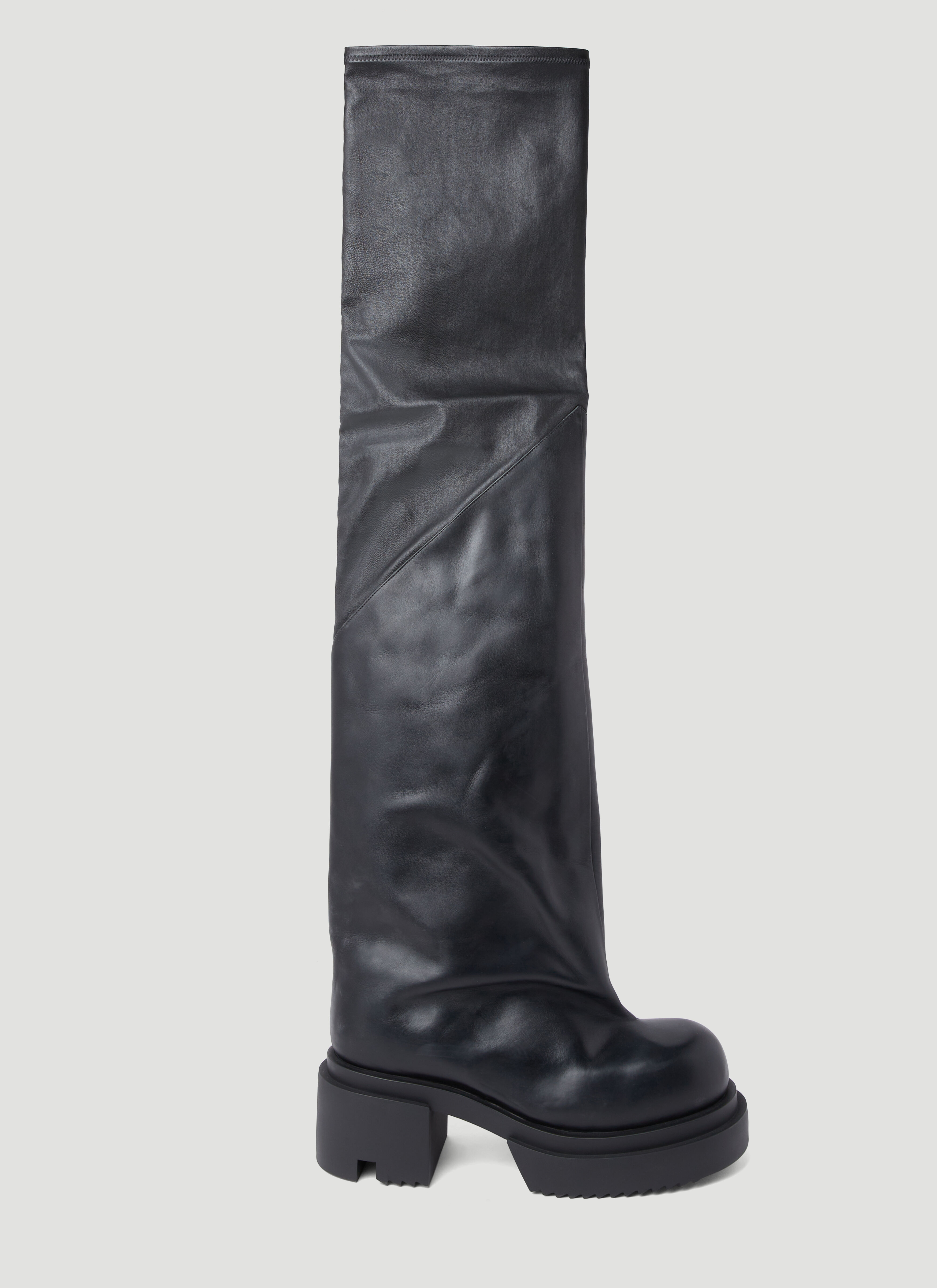 靴 RICK OWENS FLARED BOGUN RUNWAY 42 Rick Owens Men's' Flared Bogun Boots in Black | LN-CC®