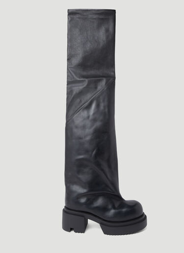 Rick Owens Bogun 喇叭形靴 黑色 ric0154011