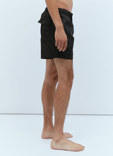 Moncler Logo Patch Swim Shorts Black mon0156019