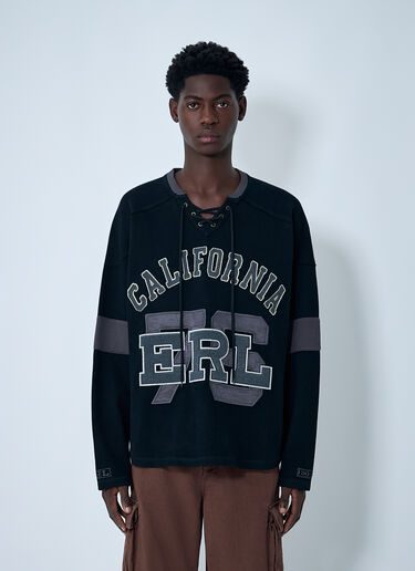 ERL Laced Hockey Sweatshirt Black erl0162003