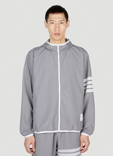 Packable Zip Up Jacket Thom Browne Packable Zip Up Jacket Dark Grey thb0151036