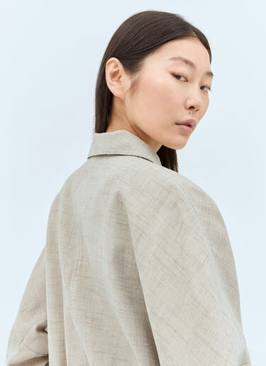 정장 크롭 재킷  GANNI 정장 크롭 재킷  베이지 gan0257001