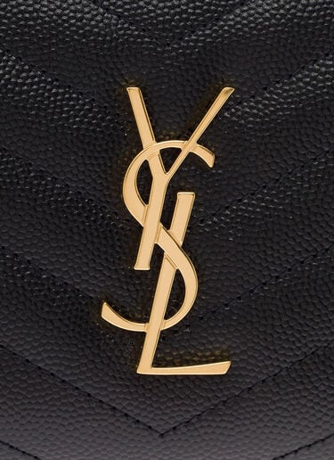 LN-CC® - Saint Laurent: Matelassé Compact Wallet - Black Saint Laurent Matelassé Compact Wallet Black sla0247148