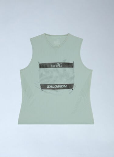 MM6 Maison Margiela x Salomon Logo Motif Tank Top Green mms0161005