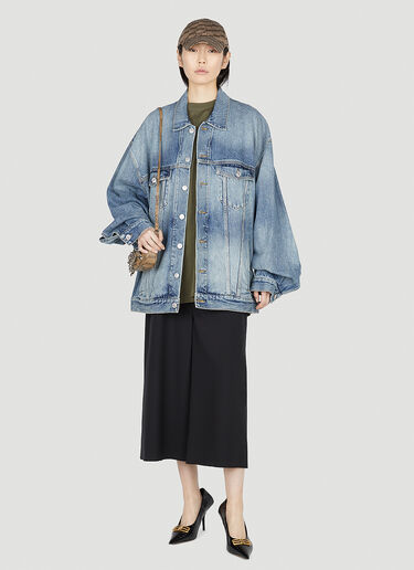 Balenciaga Oversized Denim Jacket Blue bal0251010