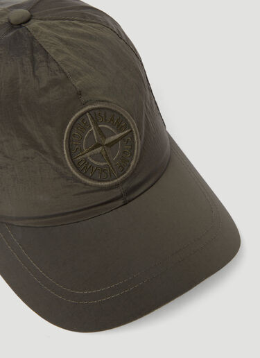 Stone Island Logo Embroidery Baseball Cap Olive sto0154093