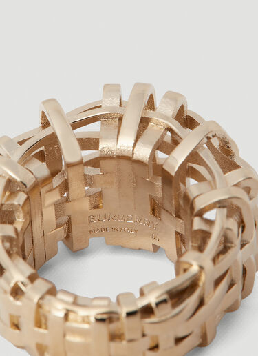 Burberry Check Cage Ring Gold bur0253082