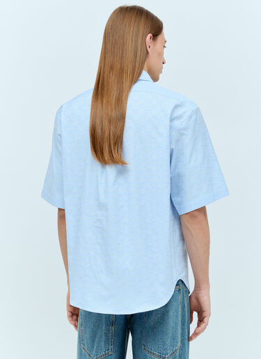 Gucci GG Supreme Oxford Cotton Shirt Blue guc0155068