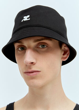 Courrèges Logo Embroidery Bucket Hat Grey cou0156001
