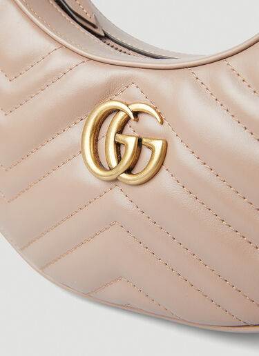 Gucci GG Marmont Half-Moon Mini Shoulder Bag Beige guc0250187