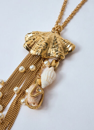 Chloé Shell Pendant Necklace Gold chl0260033